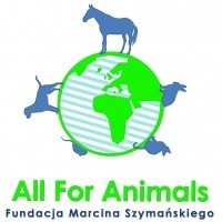 Logo organizacji - All For Animals. Fundacja Marcina Szymańskiego